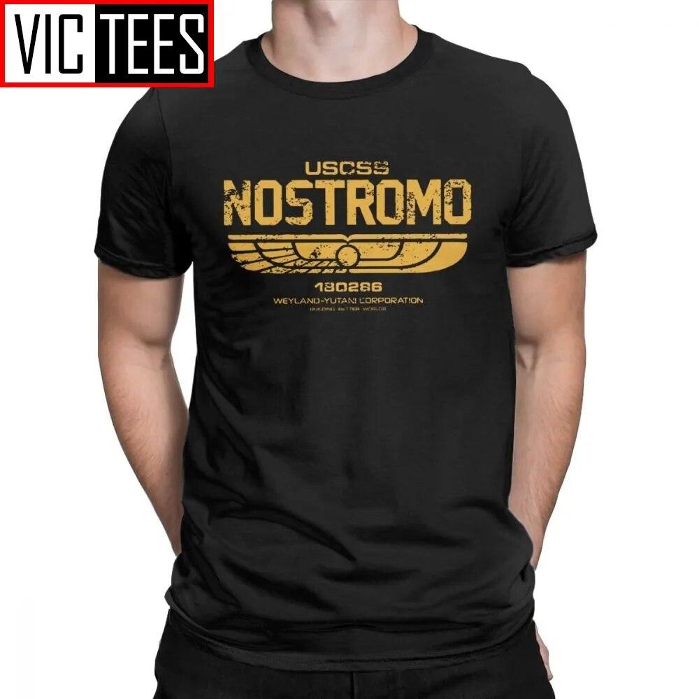 

Футболки унисекс Alien Weyland Yutani CORP Nostromo Crew, топы из чистого хлопка USCSS, потрясающие футболки с круглым вырезом с короткими рукавами, подарочные футболки L