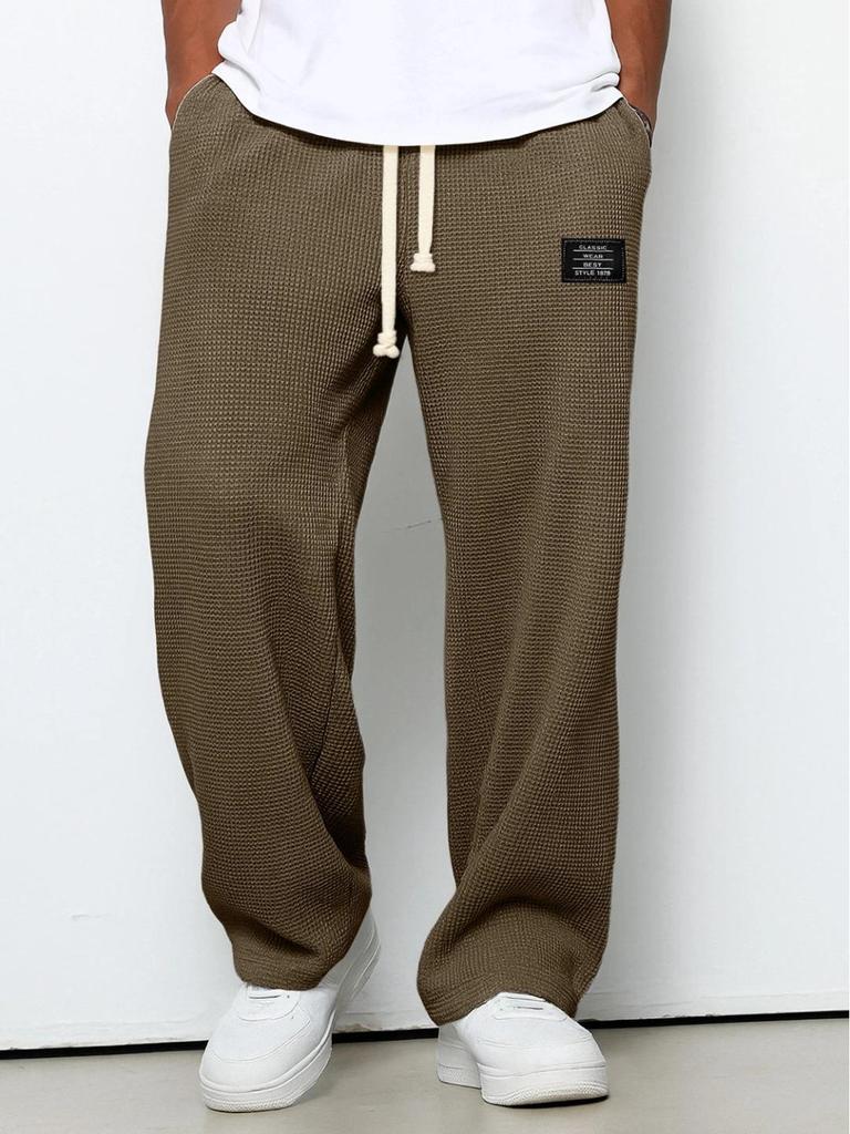 2025 Men's Retro Embroidered Logo Corduroy Drawstring Shorts
