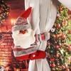 Cartoon Santa Christmas Curtain & Backdrop Hanging Ornament for Home Decorations