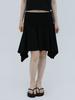 Eogeulliswedou Soft Contrast Flare Skirt (Black)