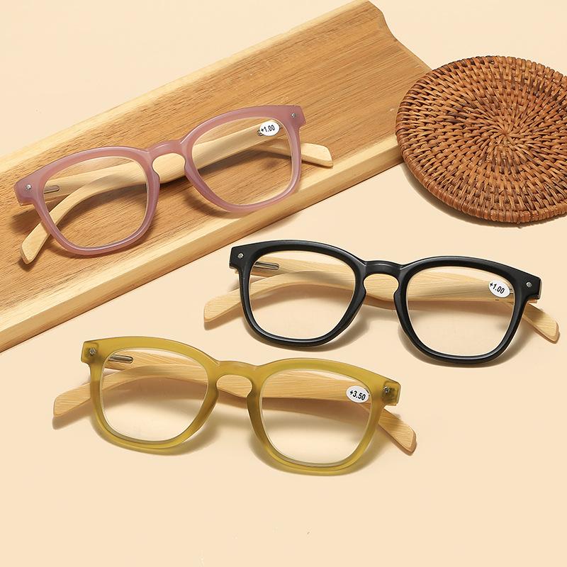 Natural Wood Legs Reading Glasses Blocking Blue Light Women&Men Computer Presbyopia Eyeglasses +1.0+1.5+2.0+2.5+3.0+3.5+4.0