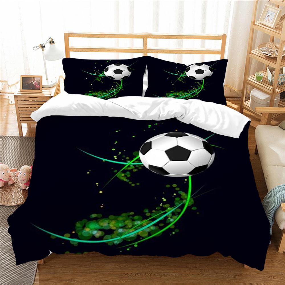 Heißer Verkauf Bettwäsche-Sets Fußball Heimtextilien Bett Bettdeckenbezug Bettwäsche-Set 3D Bettbezug Bequeme Bettwäsche Mikrofaser Bettdeckenbezug