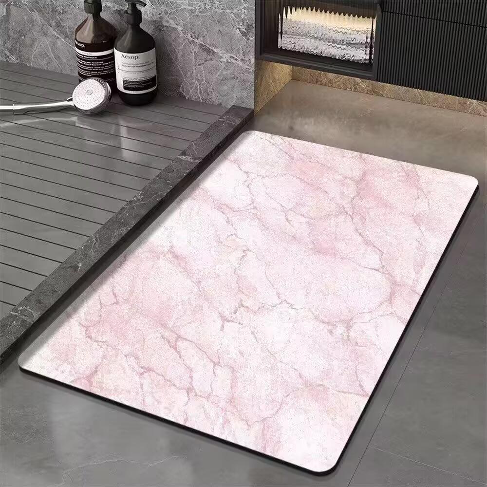 1pc Pure Color Rug Marble Texture 3D Printed Non-slip Rug Floor Entrance Mat Home Living Room Bedroom Decoration Birthday Gift