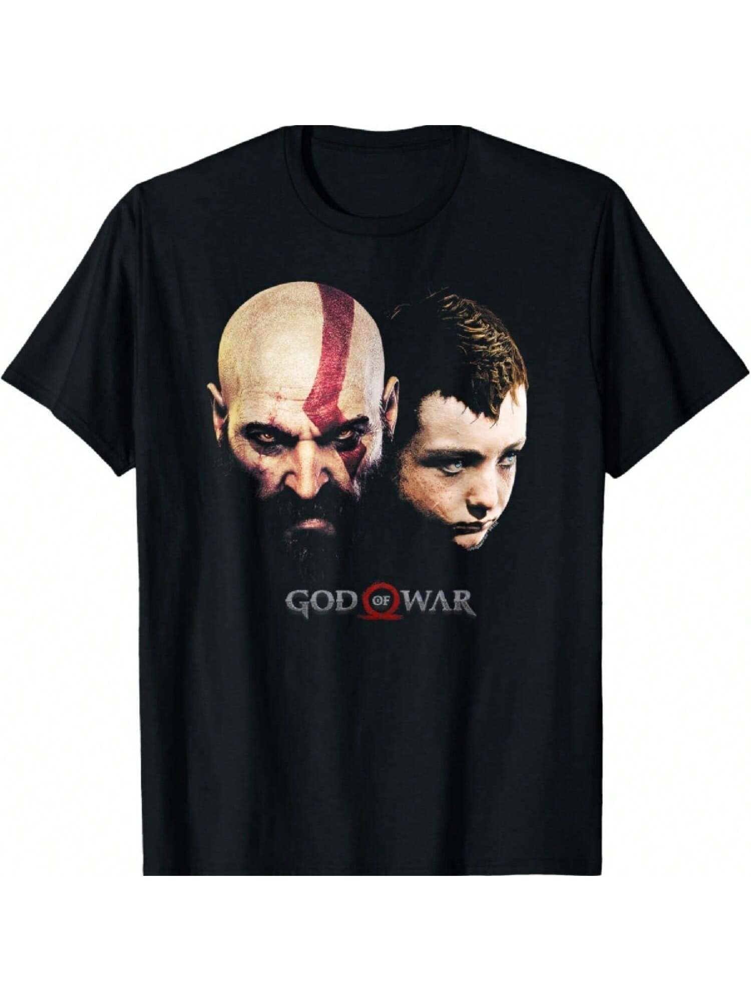 God Of War Kratos And Son Faces T-Shirt S разноцветный