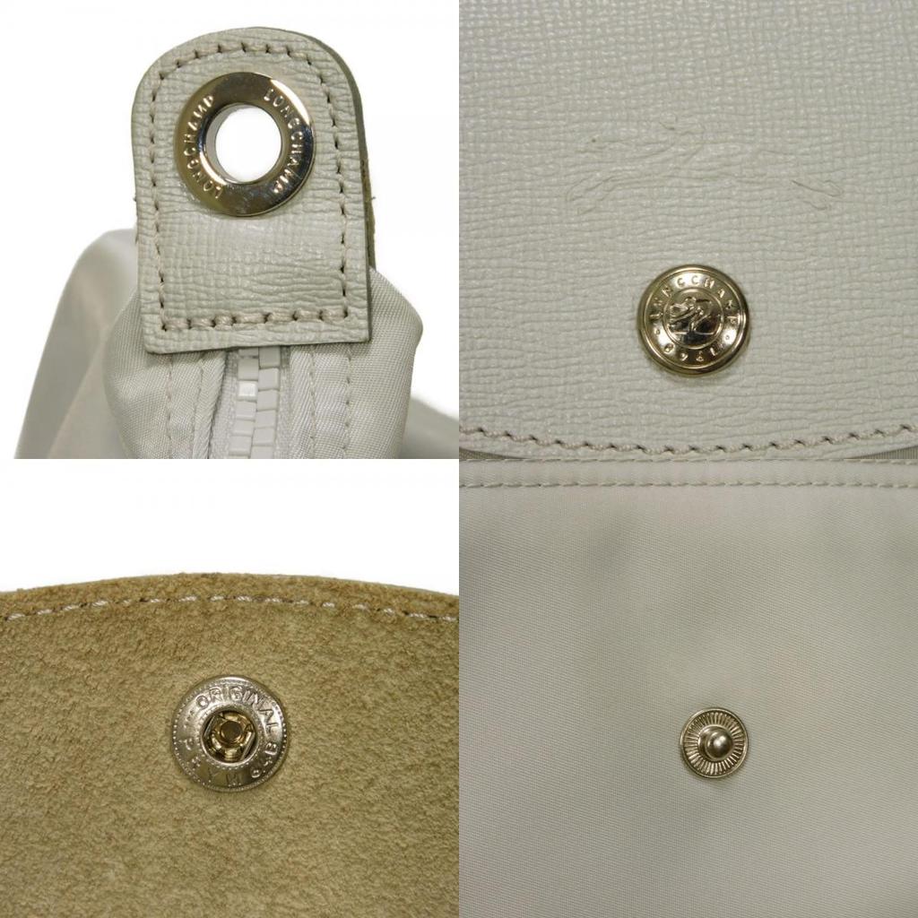 Gebrauchte Le Pliage Neo S (12768) L1512578023 7922 Logo Geprägte 2-Wege Schultertasche Schlauch Nylon Hellgrau Damen aus Japan