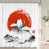 Waterproof Polyester Fabric Shower Curtains Japanese-Style Printing Bathroom Curtains For Home Decoration Curtain