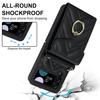 Fashion Leather Phone Case For Samsung Galaxy Z Flip 5 4 Z Flip 3 5G With Long Lanyard Crossbody Bag Wallet Holder Protect Cover