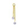 Charm Chain With White Zircons - Gold - D-071 25 Mm