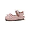 Children's Hollow Woven Sandals2026New Spring and Summer Girls' Cute Bow Princess Sandals Beach Shoes