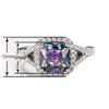 Popular, fashionable luxury atmospheric temperament ring, simple square color ring for women
