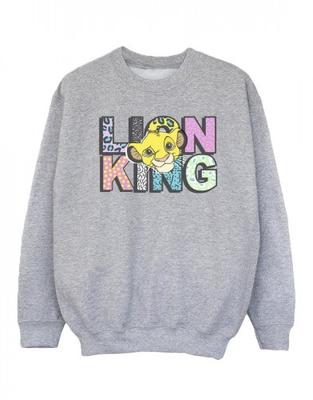 Girls The Lion King Pattern Logo Sweatshirt