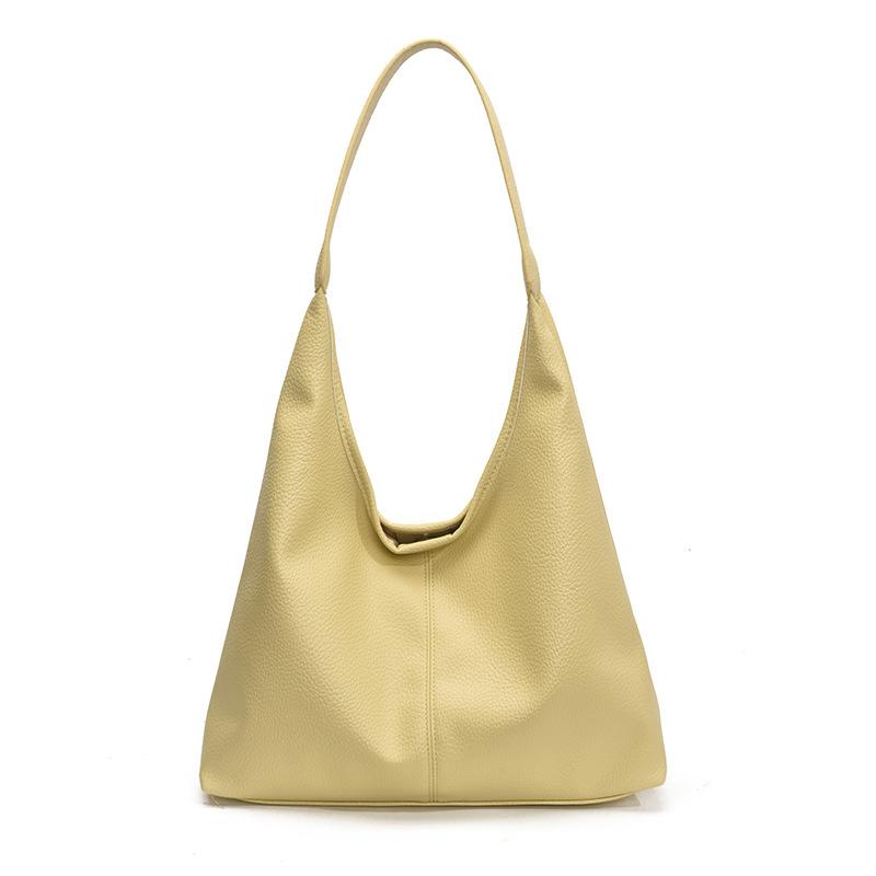 Underarm bag women's spring new fashion tote bag student solid color large capacity shoulder bag commuter bag