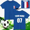 Personalised France Football T-Shirt Custom Name Number Fan Gift Unisex Tee Top