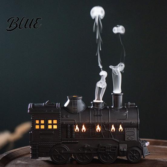Ätherischer Öl-Diffusor für Zuhause 300ml Vintage Zug Aroma-Diffusor Dampflokomotive Luftbefeuchter mit Fernbedienung & LED Luftbefeuchter Wohnzimmerlicht 2