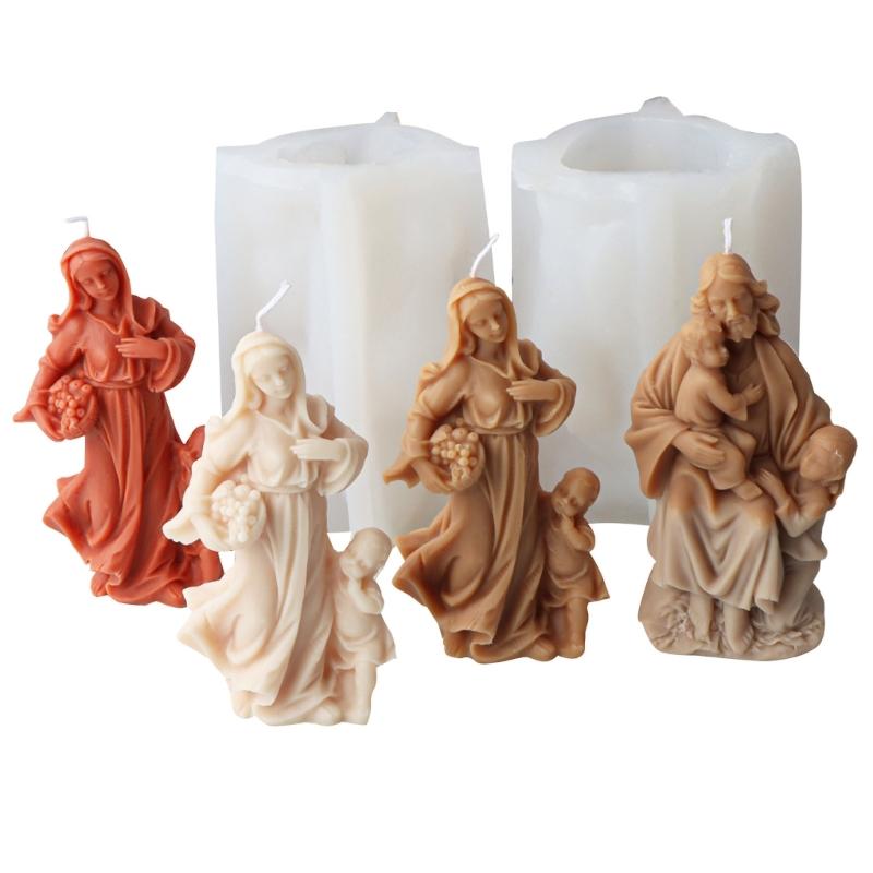 Delicate Candle Mould Silicone Mould Candle Making Reusable Candle Cute Epoxy Mould Castings Molds Silicone Mould