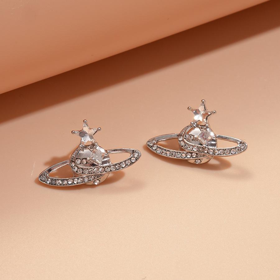 Жемчуг Алмаз Сатурн Двойная Ключица Ожерелье Чувство Дизайна Ожерелье