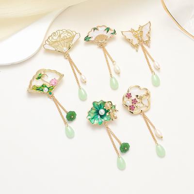 Guochao New Chinese Cheongsam Press Placket Pendant Brooch Retro Corsage Clothing Accessories Pin