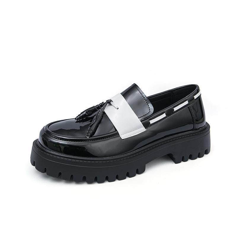 

Men s shoes platform big head leather shoes men s new men s loafers business driving small leather shoes large size casual shoes 46