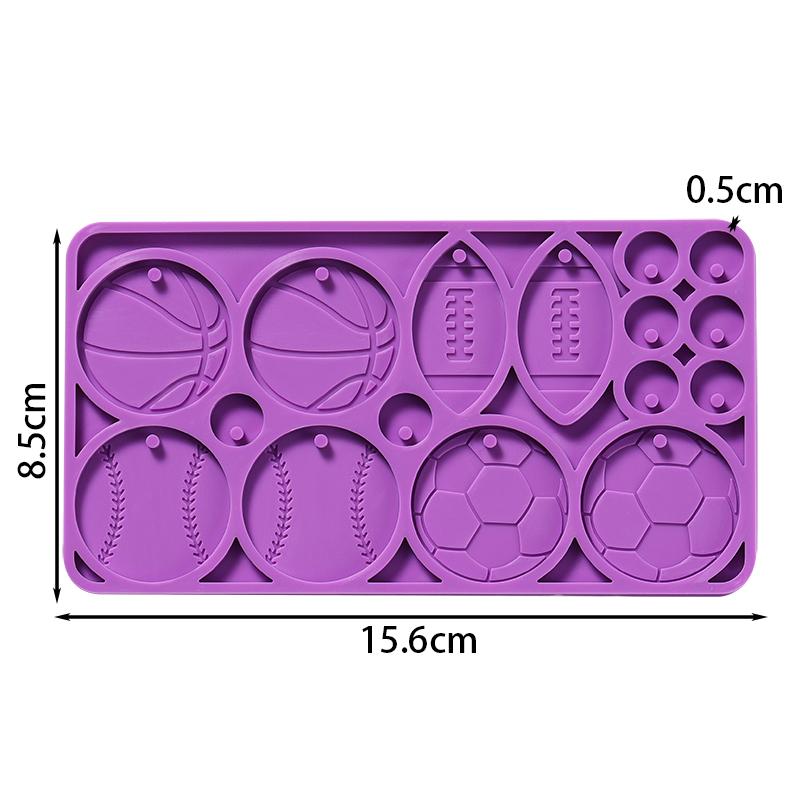 

Earrings Pendant Silicone Mold Football Basketball Ball Epoxy Resin Mould for DIY Epoxy Resin Keychain Pendant Jewelry Crafts