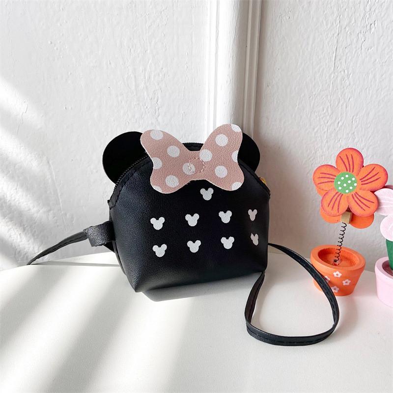Childrens Cartoon Pu Leather Mini Crossbody Bag With Zipper Closure For Daily Use