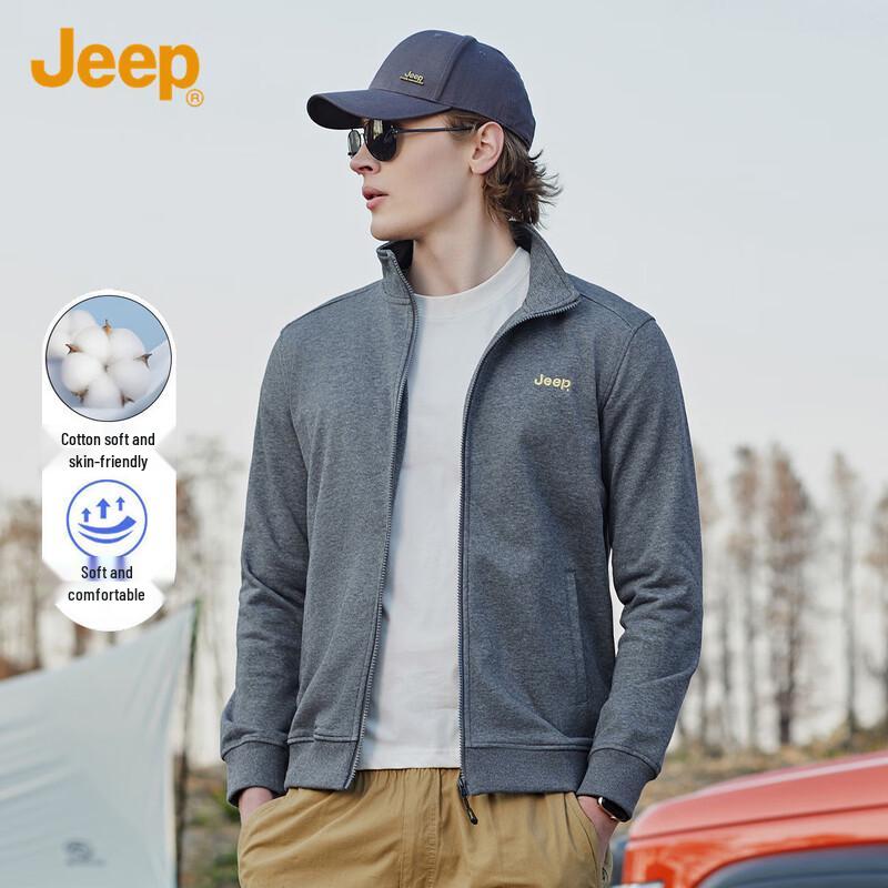 JEEP Men's Casual Sport Cardigan Sweatshirt