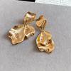 Silver Needle Pleated Petal Earrings Light Luxury High-end Earrings Earrings Retro Design Niche Earrings