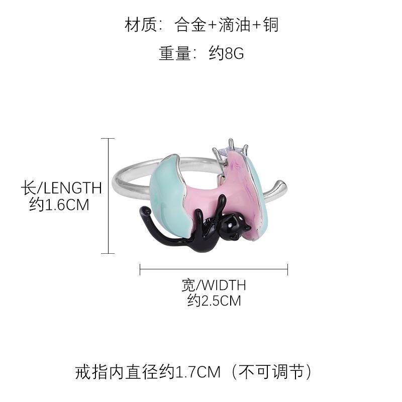 3D printing Apple cat series original design niche unique dopamine earrings versatile sweet cool style earrings