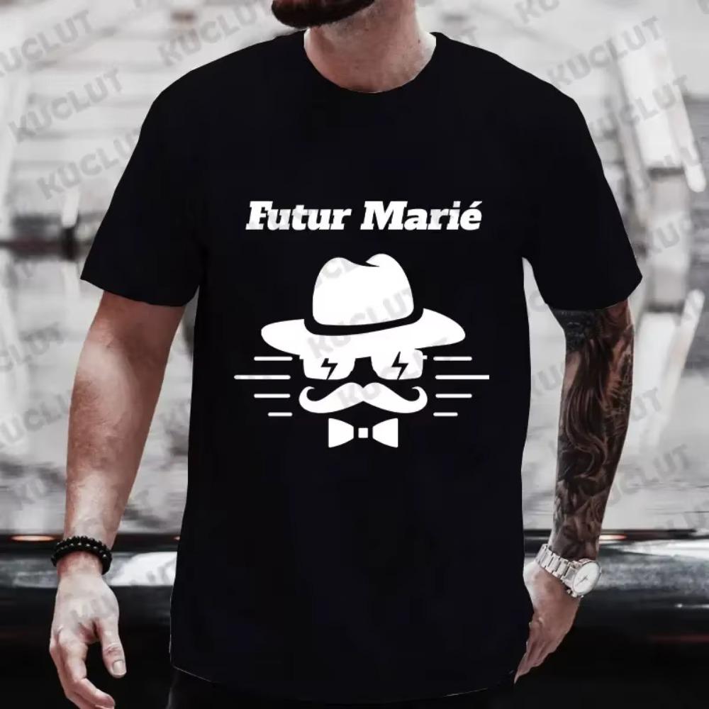 

Футболка для французского будущего EVG Team Groom Squad Футболка Мужская одиночная прощальные футболки для мальчишника Графические свадебные топы Y2k XXXXXL чёрный