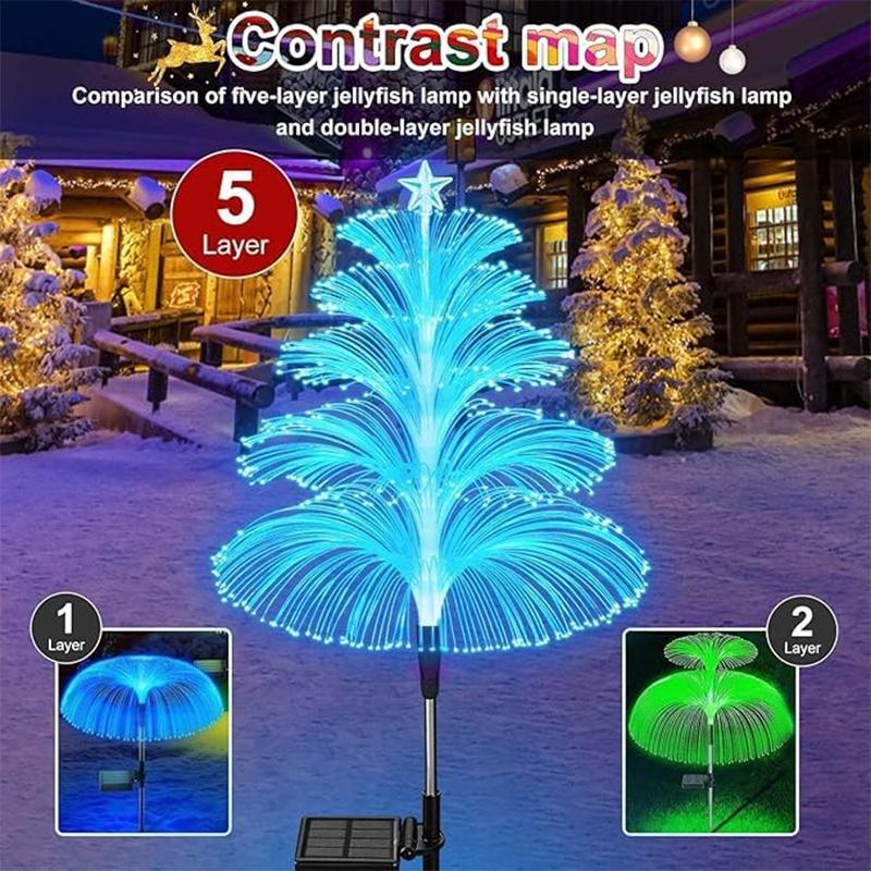 Solar Garden Light Outdoor Colorful Color-changing Jellyfish Lights Outdoor Landscape Lamp Garden Decorative Lamps Ground Plug