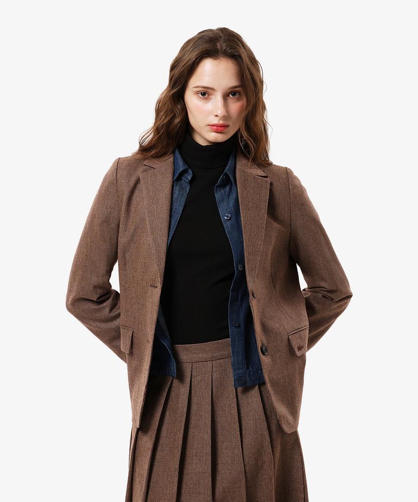 LACOSTE Women'S Wool Blended Slim Jacket Bf732E-56N Six