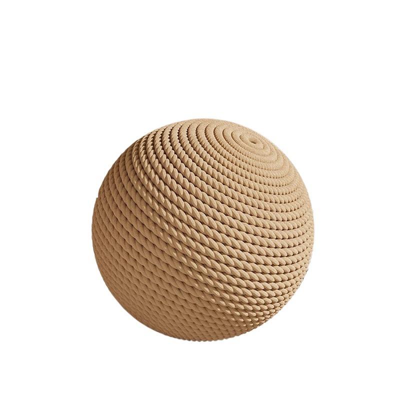 Cat Toy Sisal Ball Super Large Self Entertaining and Stress Relieving Tool Grinding Teeth and Bite Resistant Sound Ball 8cm коричневый
