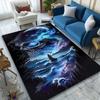 [Blue Swirl Cosmic Art Printed Carpet] Non-slip Office Rug, Cozy Area Carprt for Living Room Use, Soft Home Sofa Chair Mat