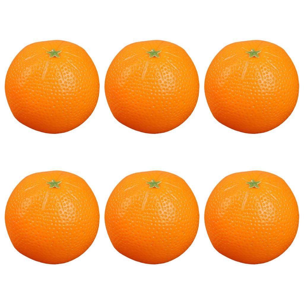 6Pieces Washable Faux Fruit Kitchen Decoration Realistic Fruits Replicas for Festival Parties Supplies and Home Accent