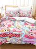 2026 Cartoon Roze Ster Kirby Bondgenoten Dekbedovertrek Kussensloop Beddengoed Set Volwassene Jongen Meisje Slaapkamer Decoratie Enkel Dubbel Groot Formaat