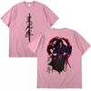 Japan Anime Demon Slayer T-skjorte Rengoku Kyoujurou Kimetsu No Yaiba T-skjorter Casual Bomull Oversized Kortarmet T-skjorte Unisex