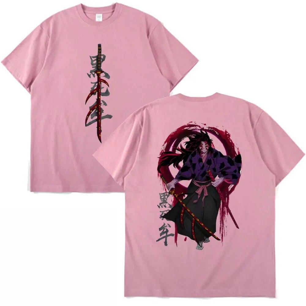 Japan Anime Demon Slayer T-skjorte Rengoku Kyoujurou Kimetsu No Yaiba T-skjorter Casual Bomull Oversized Kortarmet T-skjorte Unisex