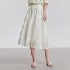 Chuyu 2025 Summer Embroidered Lyocell A-Line Maxi Skirt