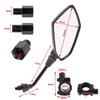 Pair 10mm Universual 78"  Motorcycle Side Mirror ATV Scooter E-Bike Rearview