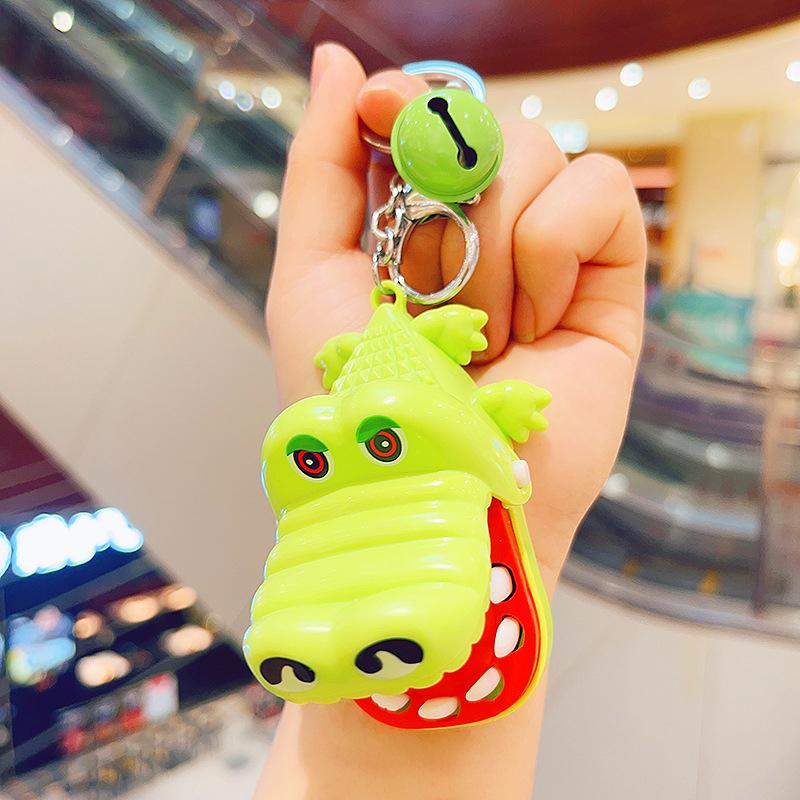 Crocodile Teeth Toys Keychain Children'S Crocodile Bites Fingers Reaction Training Dinosaurs Animal Pull Back Trick Game Family