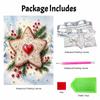 Christmas Pearl Painting Kit Handmade DIY Home Decoration Painting Star Red Heart Berry Pine Branch