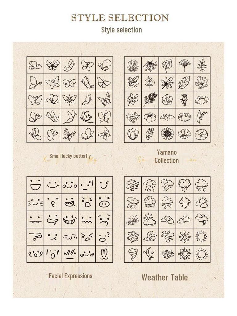 Colorful Butterfly Wooden Stamp for Kids' Diaries