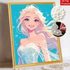 Disney Pearl Painting Princess Elsa DIY Pearl Art Painting Pearl Gem Painting Pictures Crafts Special Shape Home Wall Decoration