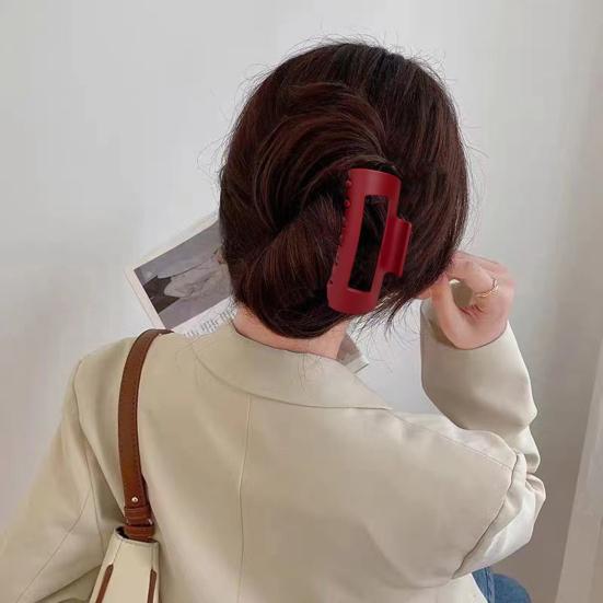 1/2/4Pcs Women Hair Claw Flexible Clamping Lightweight Square Frosting Hairpins Multifunctional Styling Tool