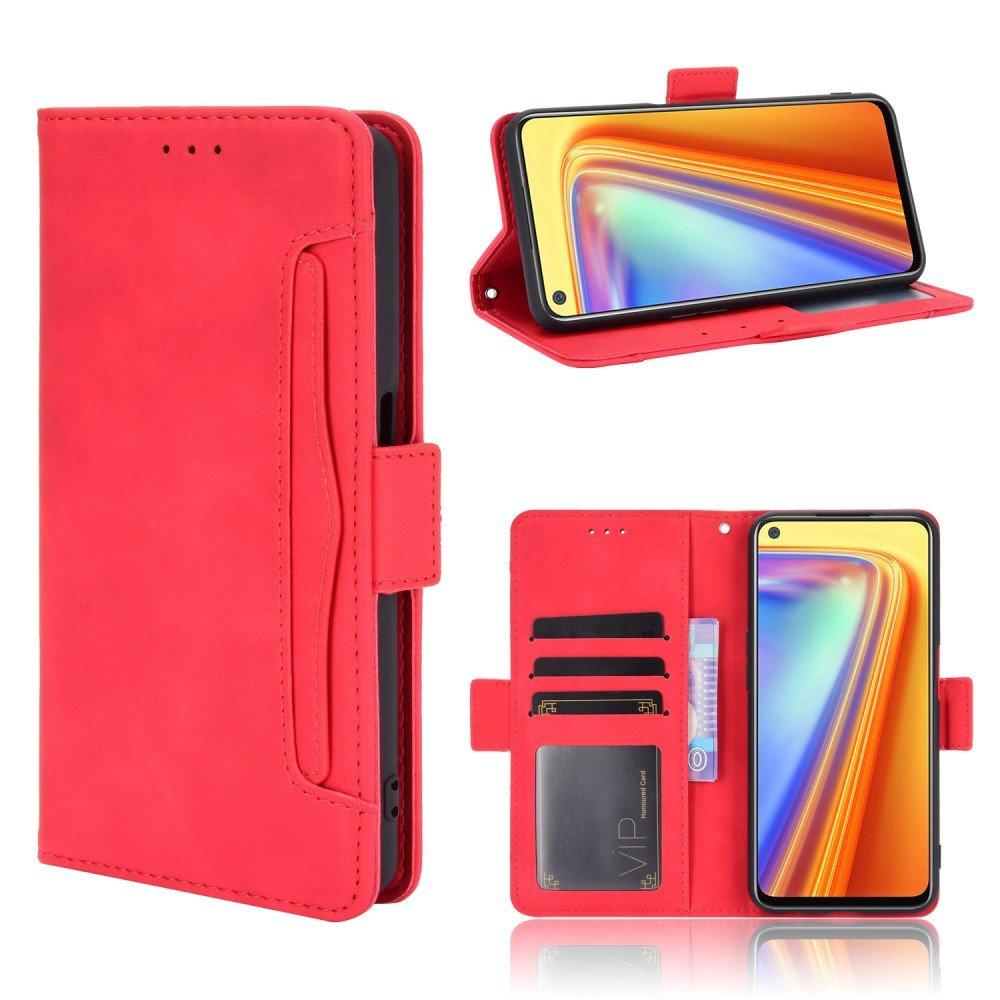 Realme 7 Flip Case, Card Slot, Red
