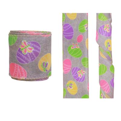 Spring Easter Cartoon Easter Egg Ribbon DIY Bow Gift Box Packaging Ribbon Party