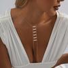 European and American temperament thin chain metal necklace women, simple long sexy imitation pearl fringed necklace