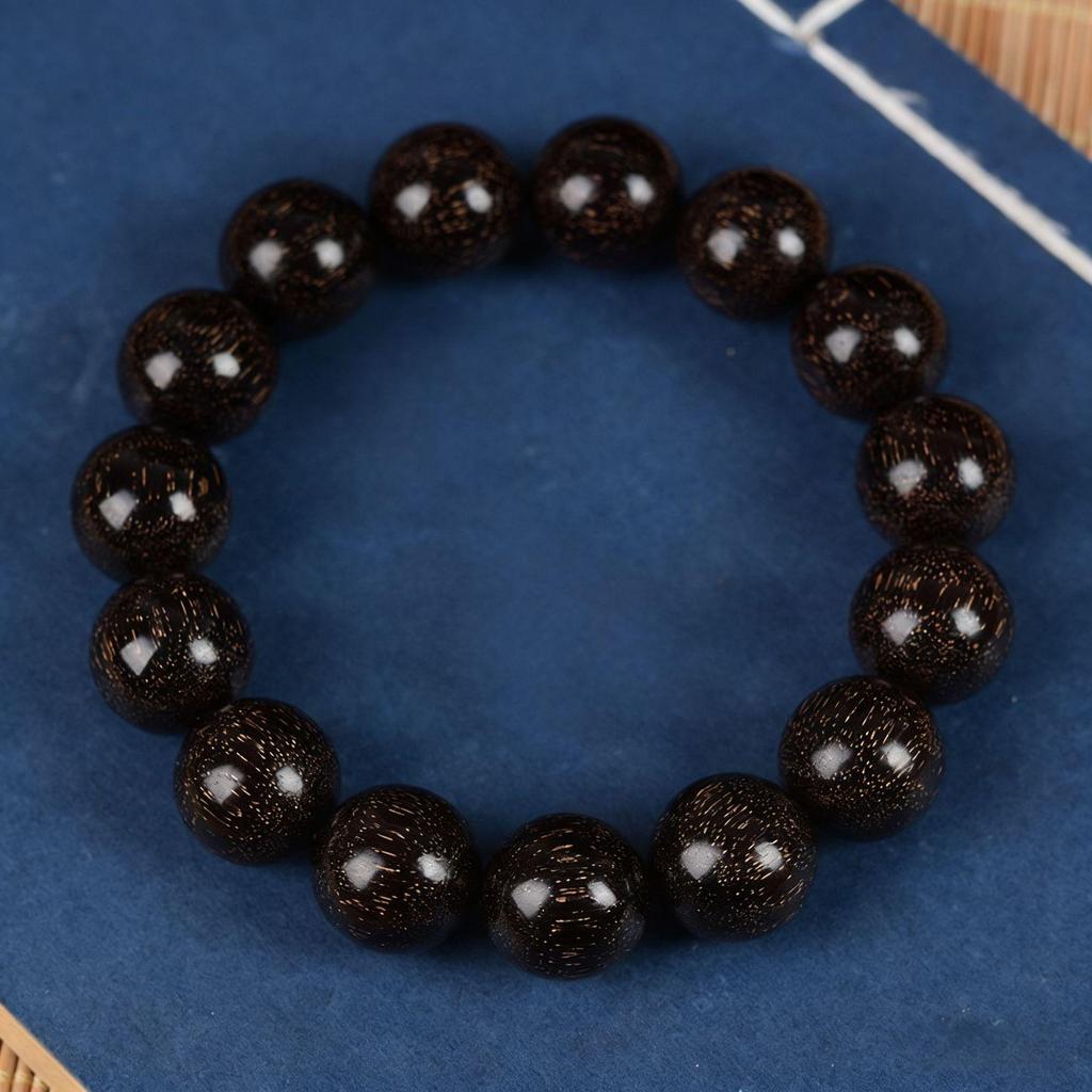 Náramek z korálků zambijského krvavého santalového dřeva a malolistého červeného santalového dřeva ve stylu Zlaté hvězdy