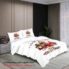 3-Piece Christmas Dwarf Pattern Print Set (1 Down Duvet Cover+2 Pillowcases, Core Free) Soft and Comfortable Bedding Set