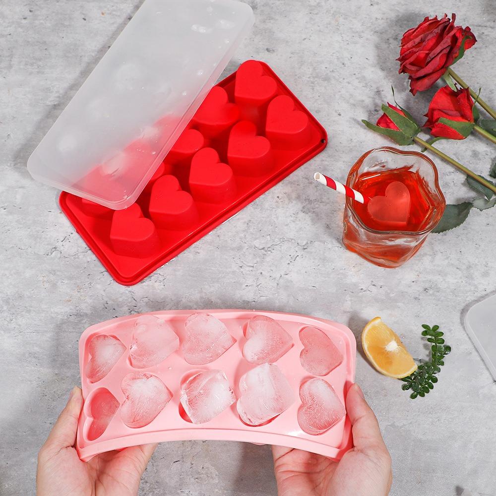 Pink Blue Red Ice Cube Mold 3D Love Heart Ice Making Tools Reusable Ice Tray  Kitchen Gadgets