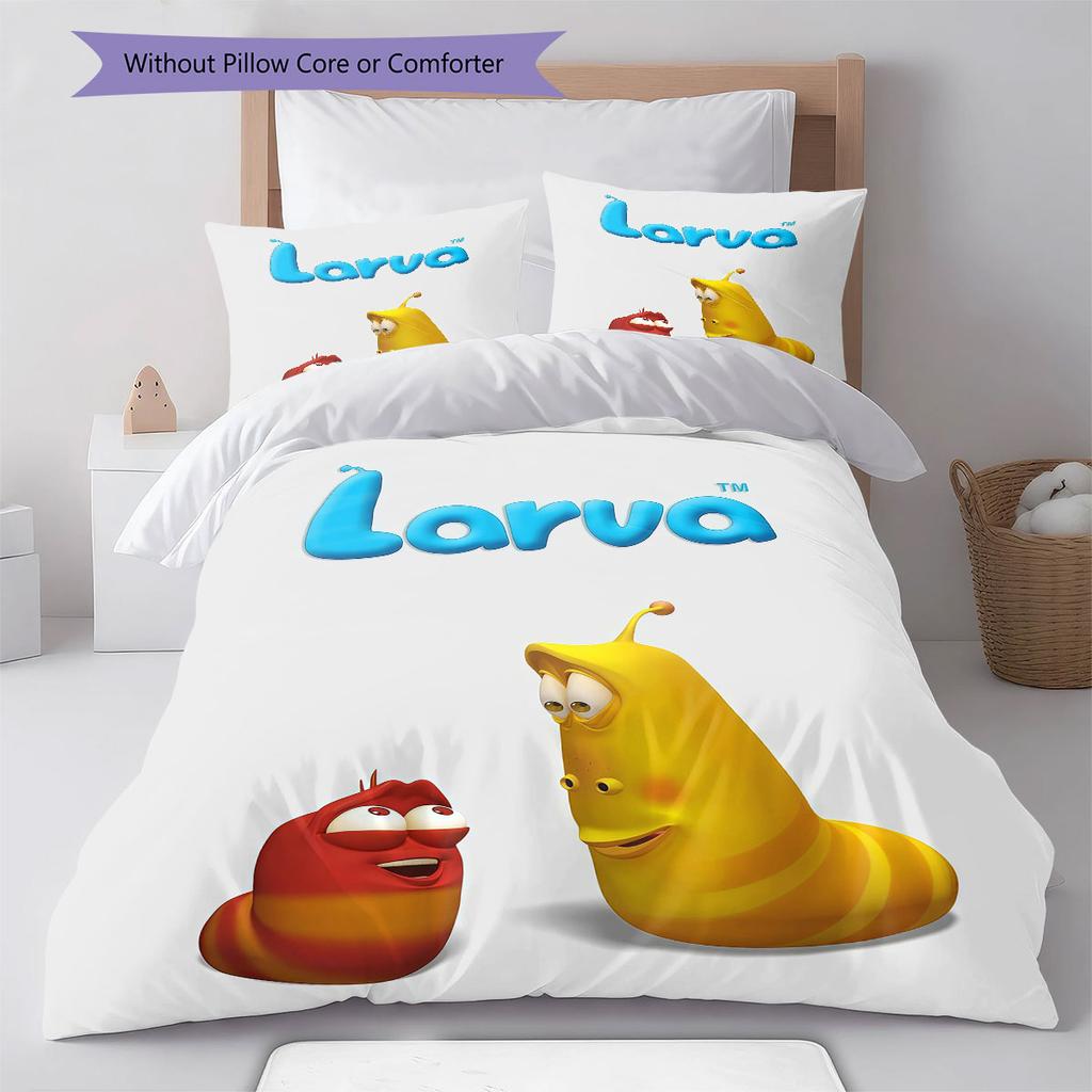 Larva Art Pattern Bedding Home Decoration Birthday Gift ( 1 Duvet Cover + 2 Pillowcase, Without Core),fan Merchandise.